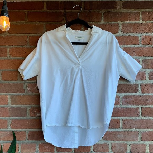 Madewell Courier Button-Back Shirt in Pure White - Picture 5 of 8